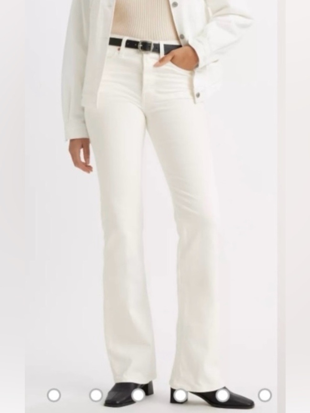 LEVI'S 512 Jeans Women 16 White Perfectly Slimming Straight Bootcut Cowboy